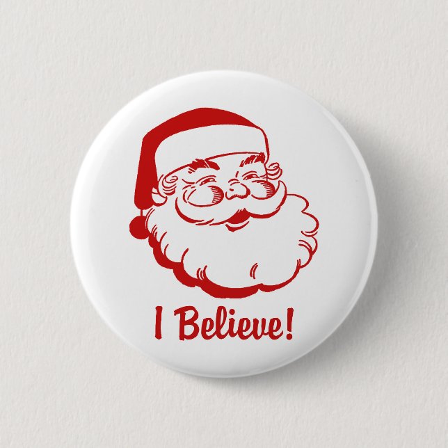 Badge Rond 5 Cm Santa Claus (Devant)