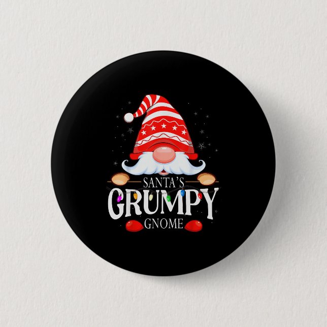 Badge Rond 5 Cm Santa's Mpy Gnome Matching Christmas Pajama  (Devant)