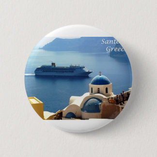 Badge Rond 5 Cm Santorini_Oia