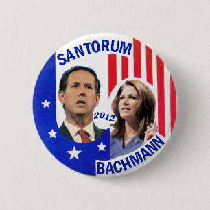 Badge Rond 5 Cm Santorum/Bachmann 2012