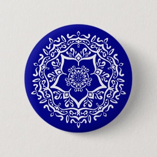 Badge Rond 5 Cm Sapphire Mandala