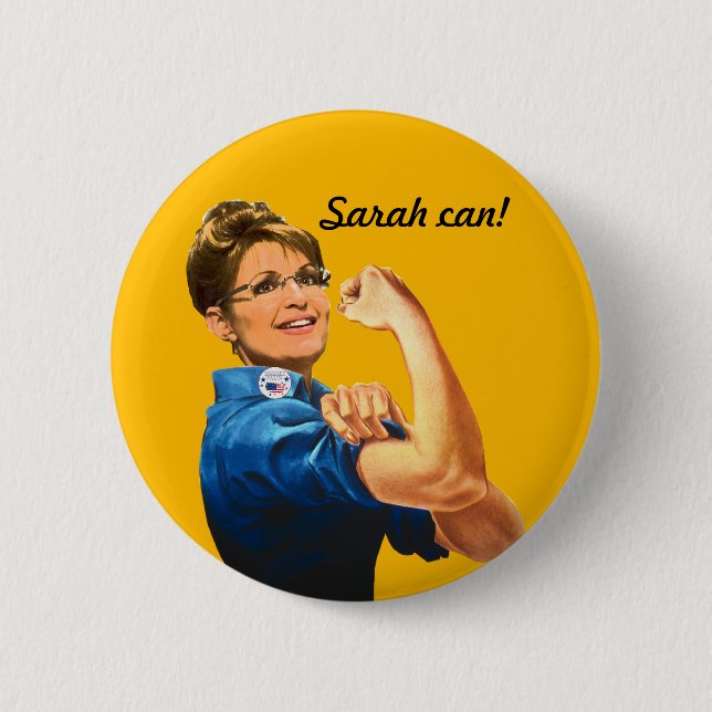 Badge Rond 5 Cm Sarah peut ! (Devant)