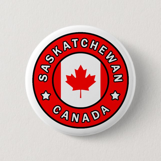 Badge Rond 5 Cm Saskatchewan Canada (Devant)