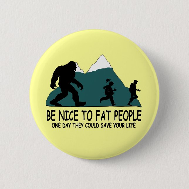 Badge Rond 5 Cm Sasquatch drôle (Devant)