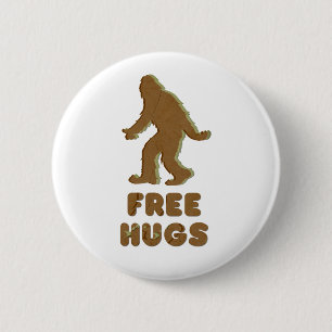 BADGE ROND 5 CM SASQUATCH - HUGS GRATUITS