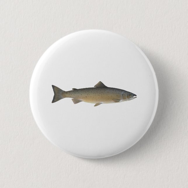 Badge Rond 5 Cm Saumon atlantique (Devant)