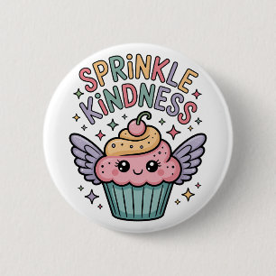 Badge Rond 5 Cm Saupoudrez de gentillesse   Cupcake