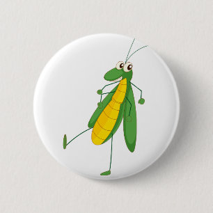 Badge Rond 5 Cm Sauterelle
