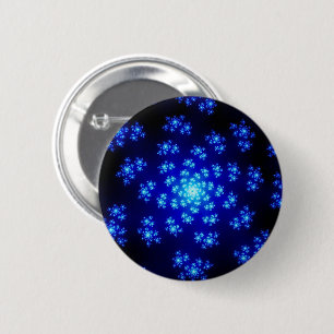 Badge Rond 5 Cm Sauterelles florales d'hiver