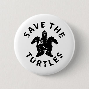 Badge Rond 5 Cm SAUVEGARDEZ le grunge TURTLES