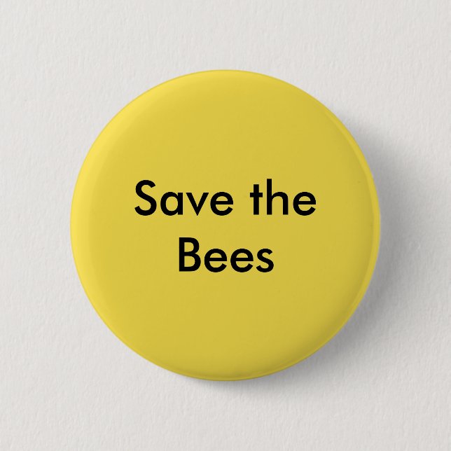 Badge Rond 5 Cm Sauvez le bouton d'abeilles (Devant)