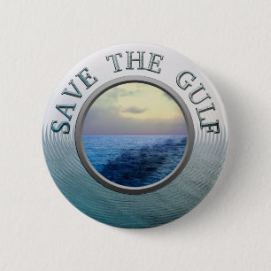 Badge Rond 5 Cm Sauvez le bouton de Golfe