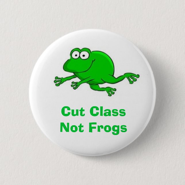 Badge Rond 5 Cm Sauvez le bouton de grenouilles (Devant)