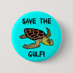 Badge Rond 5 Cm Sauvez le Golfe