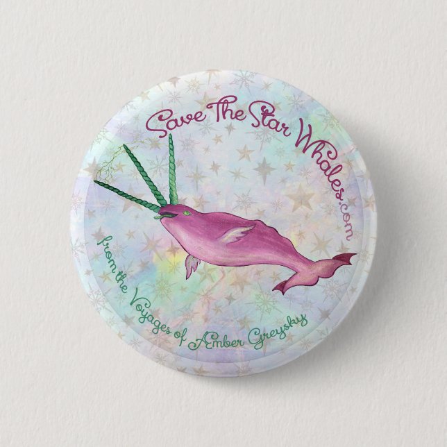 Badge Rond 5 Cm Sauvez le Starwhals (Devant)