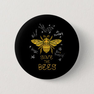 Badge Rond 5 Cm Sauvez les abeilles Graffiti Apiary Chemise Bee Be