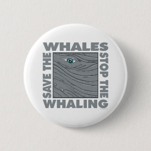 Badge Rond 5 Cm Sauvez les baleines