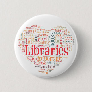 Badge Rond 5 Cm Sauvez les bibliothèques 2
