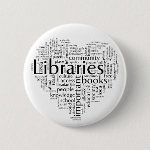 Badge Rond 5 Cm Sauvez les bibliothèques 4