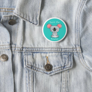 Badge Rond 5 Cm Sauvez les Koalas
