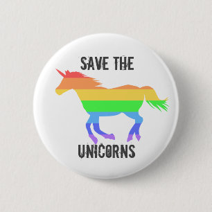 Badge Rond 5 Cm Sauvez les licornes