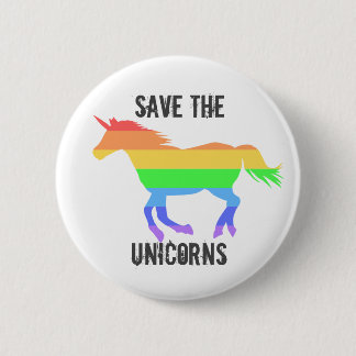 Badge Rond 5 Cm Sauvez les licornes