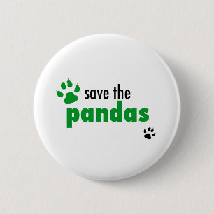 Badge Rond 5 Cm Sauvez les pandas