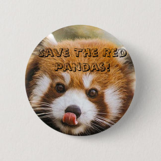 Badge Rond 5 Cm Sauvez les pandas rouges !