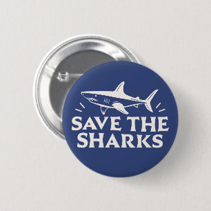 Badge Rond 5 Cm Sauvez les requins