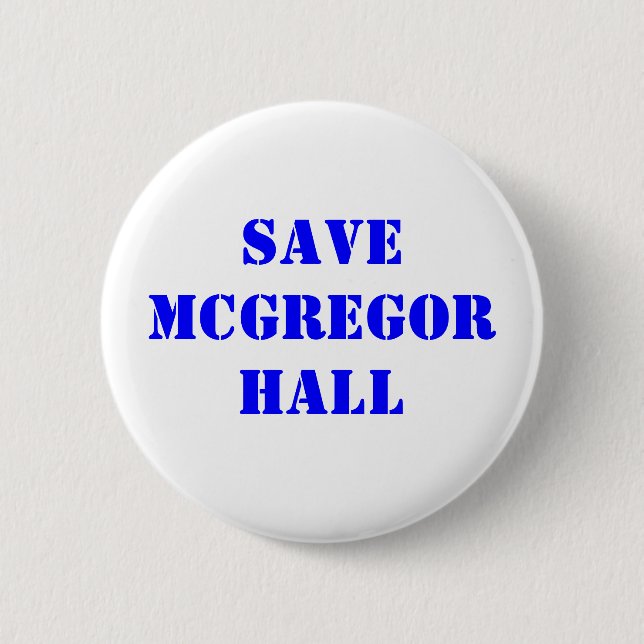 Badge Rond 5 Cm Sauvez McGregor Hall (Devant)