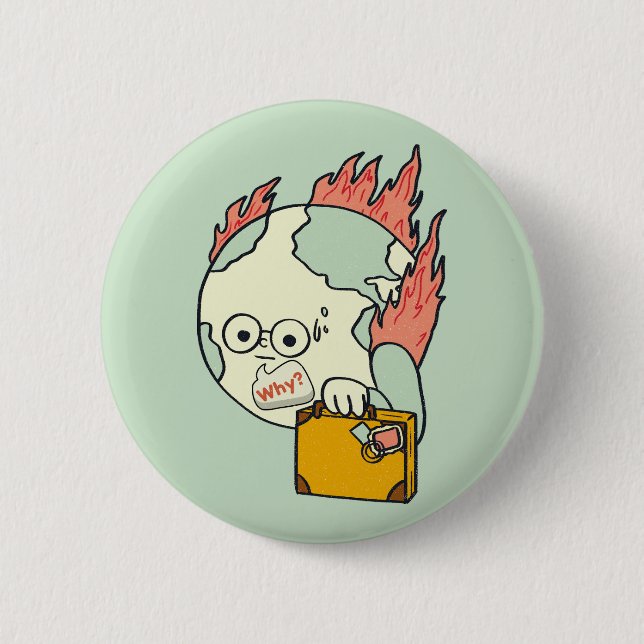 Badge Rond 5 Cm Sauvez notre planète - Jour des terres (Devant)