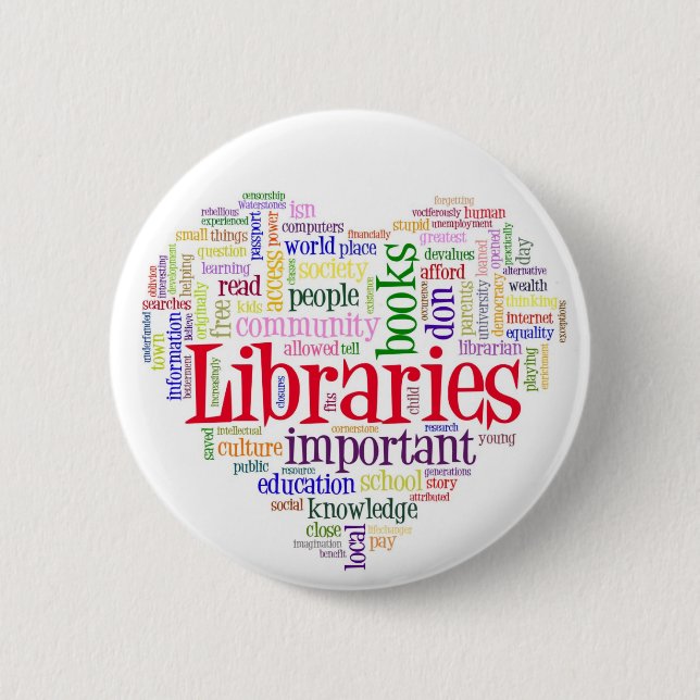 Badge Rond 5 Cm Savelibraries (Devant)
