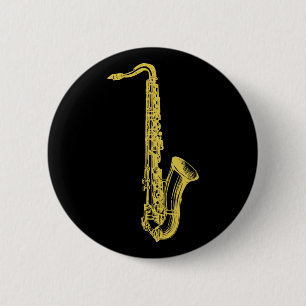 Badge Rond 5 Cm Saxo en laiton