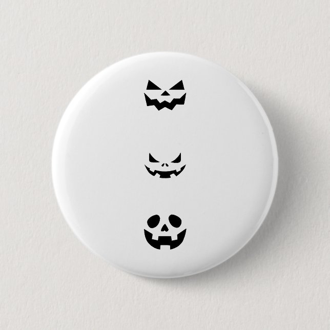 Badge Rond 5 Cm Scary Halloween Faces (Devant)