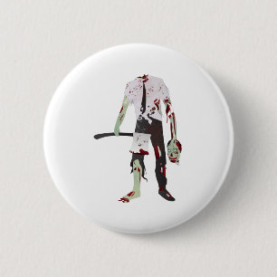 Badge Rond 5 Cm scary halloween zombie