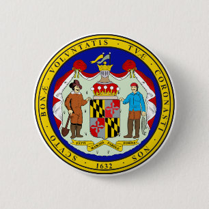 Badge Rond 5 Cm Sceau d'État du Maryland