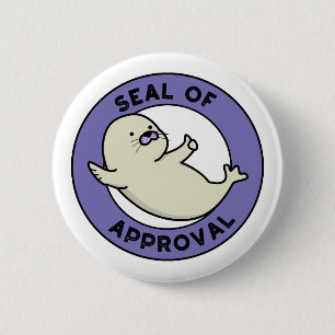 Badge Rond 5 Cm Sceau D'Homologation Fantaisie Seal Pun
