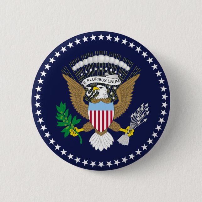 Badge Rond 5 Cm Sceau présidentiel (Devant)