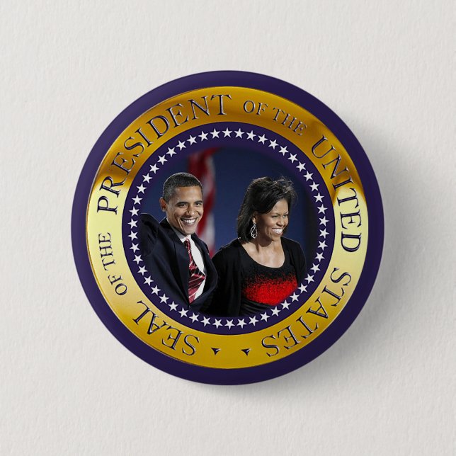 Badge Rond 5 Cm Sceau présidentiel (Devant)
