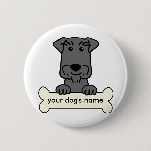 Badge Rond 5 Cm Schnauzer miniature personnalisé