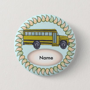Badge Rond 5 Cm School Bus