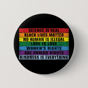 Badge Rond 5 Cm Science Is Real Black Lives Matter 