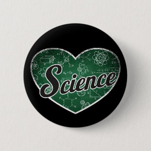 Badge Rond 5 Cm Science Retro Coeur Blackboard amour