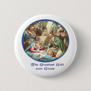 Badge Rond 5 Cm Sciences de la Nativité