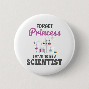 Badge Rond 5 Cm scientifique-blanc