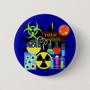 Badge Rond 5 Cm Scientifique fou