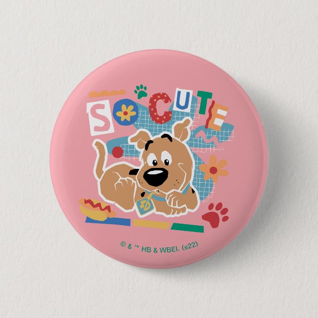 Badge Rond 5 Cm Scooby-Doo | Baby Scooby-Doo So migny (Devant)