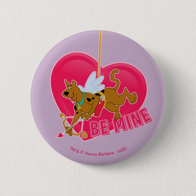 Badge Rond 5 Cm Scooby-Doo Cupid - Soyez mien (Devant)