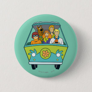Badge Rond 5 Cm Scooby-Doo & Gang Mystery Machine