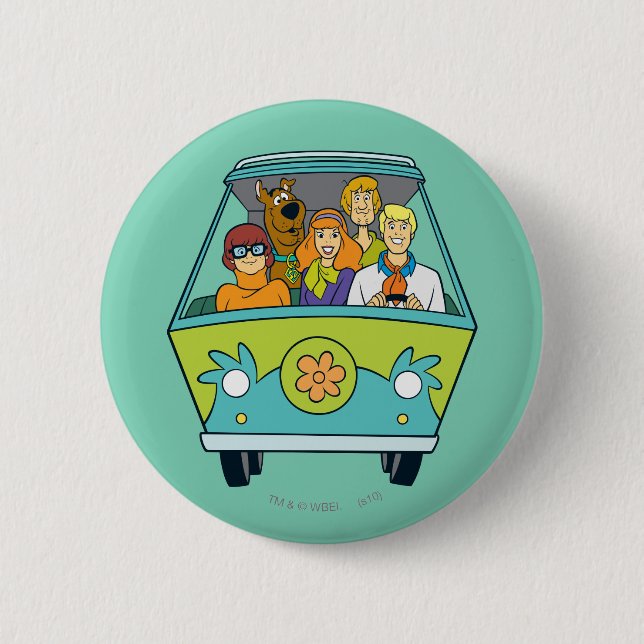 Badge Rond 5 Cm Scooby-Doo & Gang Mystery Machine (Devant)